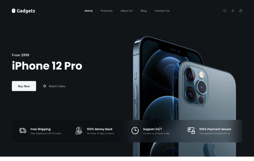 Tech E-commerce Website Screenshot