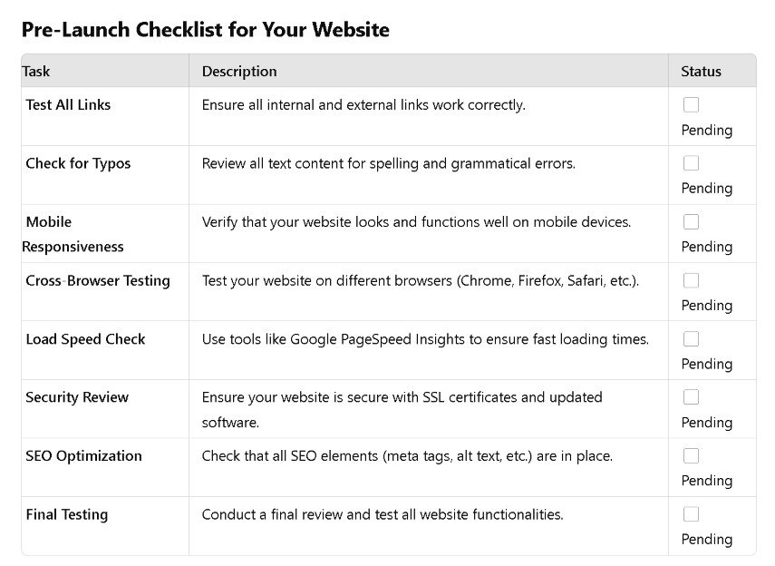 Checkbox for web design