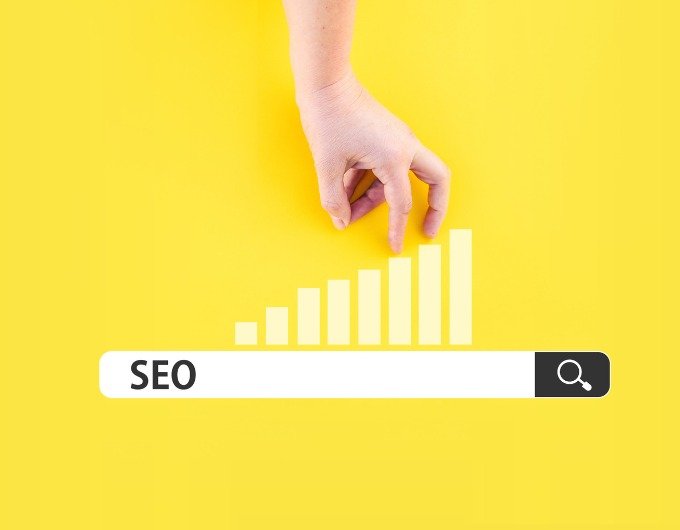 SEO Yellow chart up.