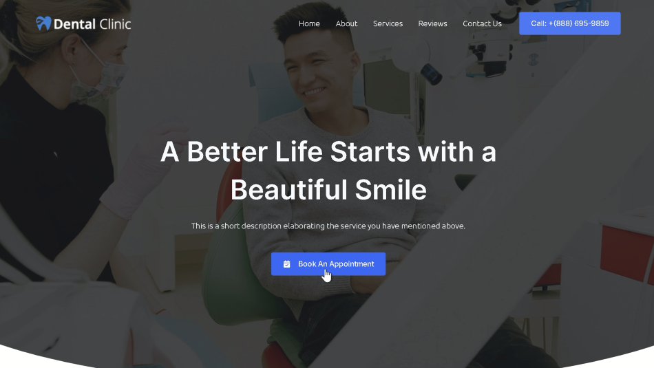 Dentist's Website Screenshot