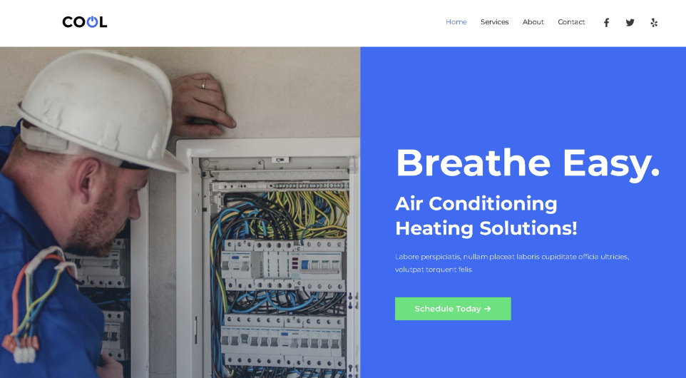 Electrician's Website Screenshot