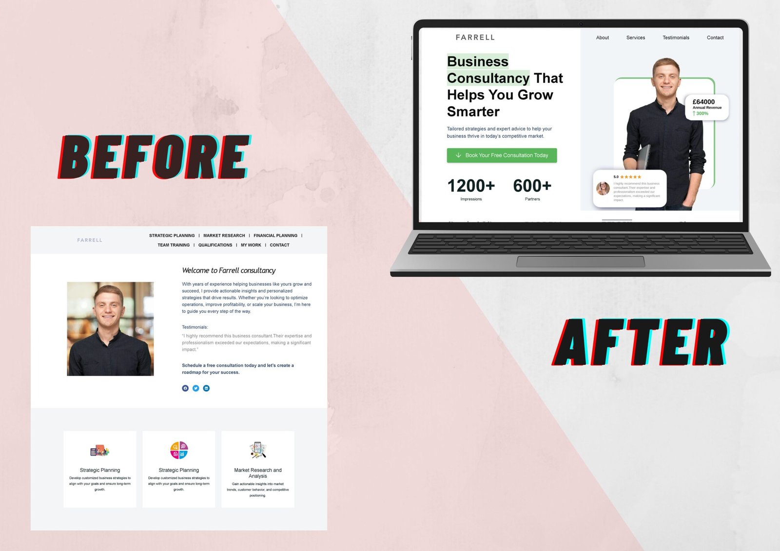 Website Redesign Before After