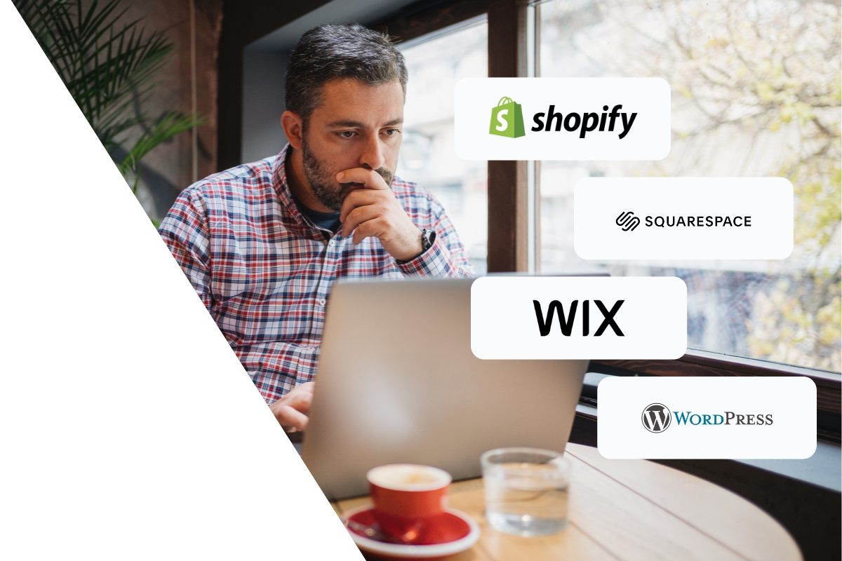 Business owner building a website