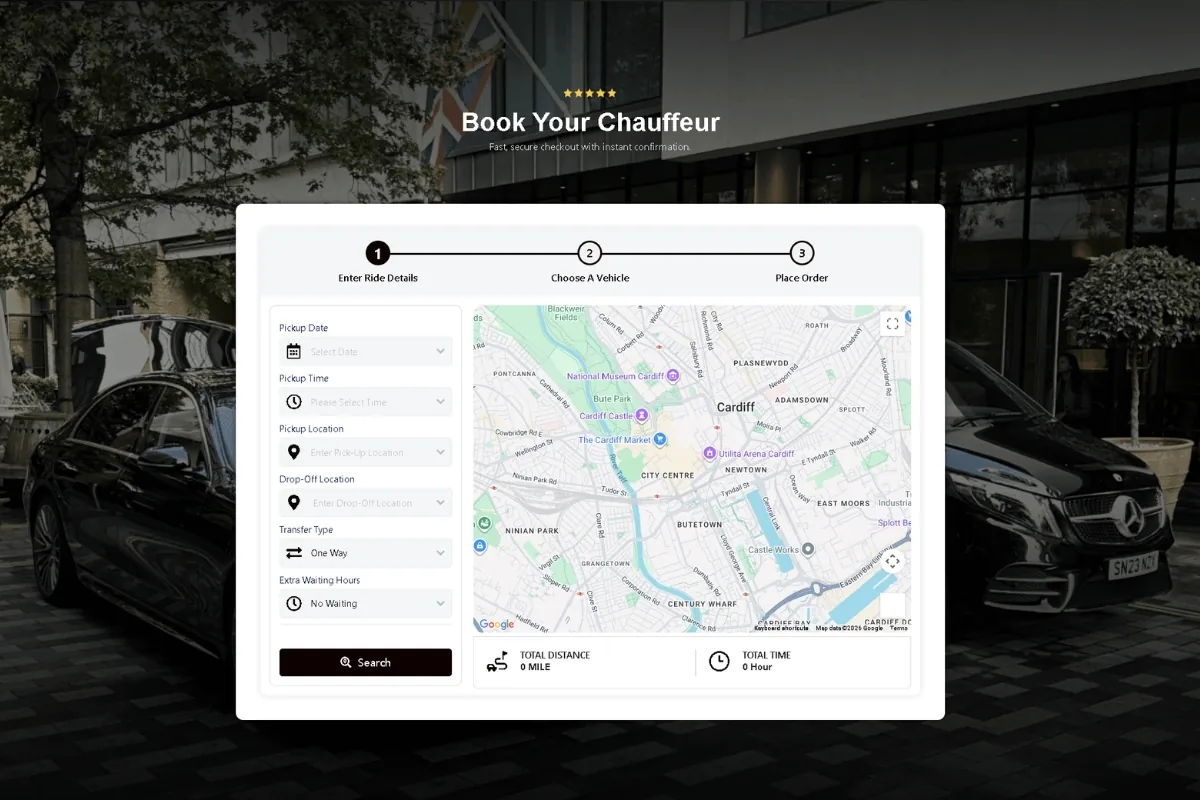 Booking Systems for Taxi & Chauffeur Companies