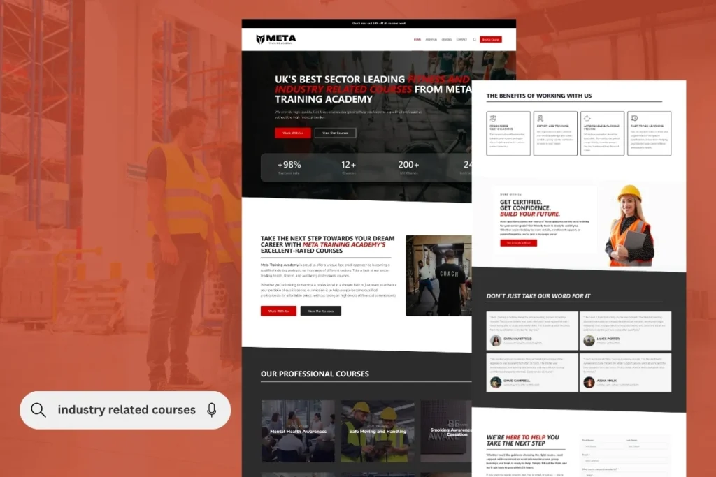 Industry and fitness courses website