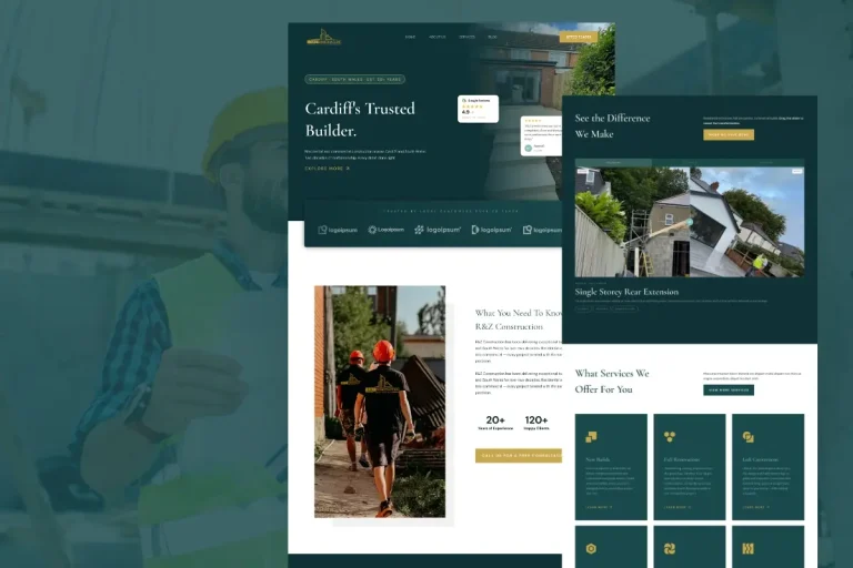 Website Design for Construction Company in Cardiff | R&Z Construction